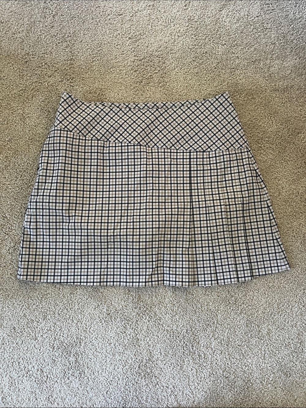 Kinona Black and White Plaid Golf Skort